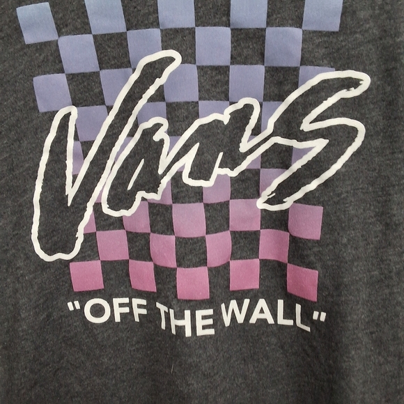 Vans grey youth size long sleeve ,Purple and Black Checkered Tee - Picture 5 of 15